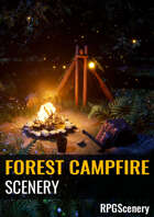 Forest Campfire Scenery