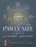 Lesser Magick Spell Cards (Party Size)