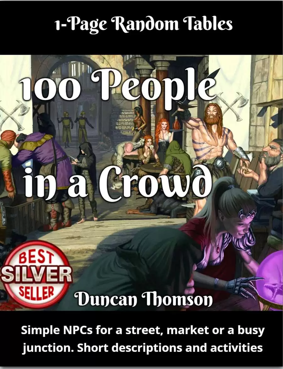 100 People in a Crowd - One Page Random Tables