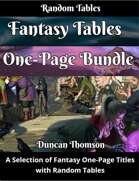 Fantasy Tables - One Page Bundle [BUNDLE]