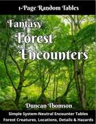 Fantasy Forest Encounters - One Page Random Tables