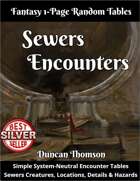 Sewers Encounters - Fantasy One Page Random Tables