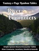 River Encounters - Fantasy One Page Random Tables