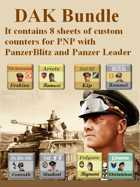 Custom PanzerBlitz/Panzer Leader counters DAK Bundle