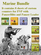 Custom PanzerBlitz/Panzer Leader counters Marine Bundles