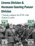 Custom Panzer Leader counters for Italian Livorno Division and Hermann Goering Panzer Division