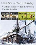 Custom Panzer Leader counters for 12th SS & U.S. 2nd Infantry Division