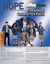 Hope Prep School Freshman Character Pack - Genesys Edition