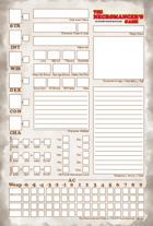 The Necromancer's Game: Player Character Sheets (TNG)