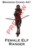 Fantasy Character Stock Art: Female Elf Ranger