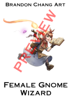 Fantasy Character Stock Art: Female Gnome Wizard