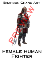 Fantasy Character Stock Art: Female Human Fighter