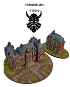 Small Scale Scenery : black powder era Castle (6 to 15mm) (4 differents buildings)