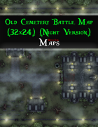 Old Cemetery Battle Map (32x24) (Night Version)