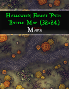 Halloween Forest Path Battle Map (32x24)
