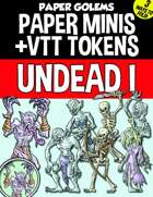 Paper Golems Paper Minis & VTT: Undead 1