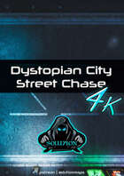 Dystopian City Street Chase 4k - Cyberpunk Animated Battle Map