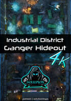 Industrial District Ganger Hideout 4k - Cyberpunk Animated Battle Map