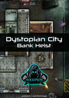 Dystopian City Bank Heist 1080p - Cyberpunk Animated Battle Map