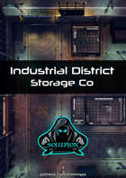 Industrial District Storage Co 1080p - Cyberpunk Animated Battle Map