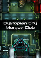 Dystopian City Morgue Club 1080p - Cyberpunk Animated Battle Map