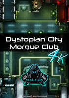Dystopian City Morgue Club 4k - Cyberpunk Animated Battle Map