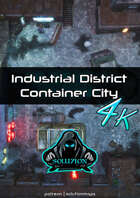Industrial District Container City 4k - Cyberpunk Animated Battle Map