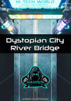 Dystopian City River Bridge 1080p - Cyberpunk Animated Battle Map