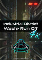 Industrial District Waste Run Off 4k - Cyberpunk Animated Battle Map