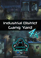 Industrial District Ganger Yard 4k - Cyberpunk Animated Battle Map