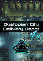 Dystopian City Delivery Depot 4k - Cyberpunk Animated Battle Map