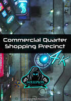 Commercial Quarter Shopping Precinct 4k - Cyberpunk Animated Battle Map