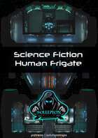 Human Frigate Spaceship Sci-Fi 1080p - Cyberpunk Animated Battle Map