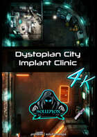 Dystopian City Implant Clinic 4k - Cyberpunk Animated Battle Map
