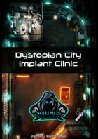 Dystopian City Implant Clinic 1080p - Cyberpunk Animated Battle Map