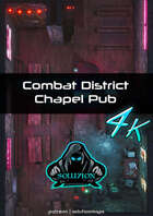 Combat District Chapel Bar 4k - Cyberpunk Animated Battle Map