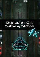 Dystopian City Subway Station UHD 4k- Cyberpunk Animated Battle Map