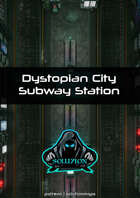 Dystopian City Subway Station 1080p - Cyberpunk Animated Battle Map