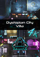 Dystopian City Villa UHD 4k- Cyberpunk Animated Battle Map