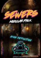 Modular Animated Sewers Pack [HD & Print Edition] - Industrial Cyberpunk Animated Battle Map