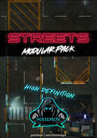 Modular Animated Streets Road Pack [HD & Print Edition] - Futuristic Cyberpunk Animated Battle Map