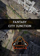 City Junction Day & Night HD 1080p - Animated Fantasy Battle Map