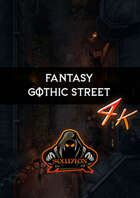 Gothic City Street UHD 4k - Animated Fantasy Battle Map