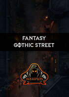 Gothic City Street HD 1080p - Animated Fantasy Battle Map