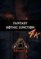 Gothic City Junction UHD 4k - Animated Fantasy Battle Map