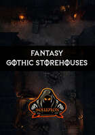 Gothic City Storehouses HD 1080p - Animated Fantasy Battle Map