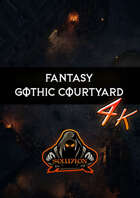 Gothic City Courtyard UHD 4k - Animated Fantasy Battle Map
