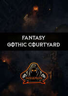 Gothic City Courtyard HD 1080p - Animated Fantasy Battle Map