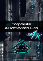 Corporate AI Research Lab 4k - Cyberpunk Sci-Fi Animated Battle Token Map