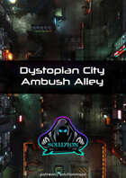 Dystopian City Ambush Alley - Cyberpunk Sci-Fi Animated Battle Token Map